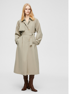 ELLASSAY歌力思2026早春新款率性时尚显瘦斜纹料风衣EWB361F00100