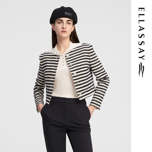 针织衫 绵羊毛都市休闲修身 女EWE343M00600 新款 ELLASSAY歌力思秋季