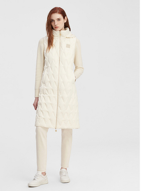 ELLASSAY歌力思秋冬新款真丝羽绒拼接羽绒服女EWW344L00900