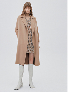 ELLASSAY歌力思冬季新款绵羊毛廓形高级质感大衣女EWF334D01400