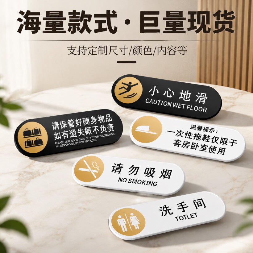 亚克力酒店民宿提示牌