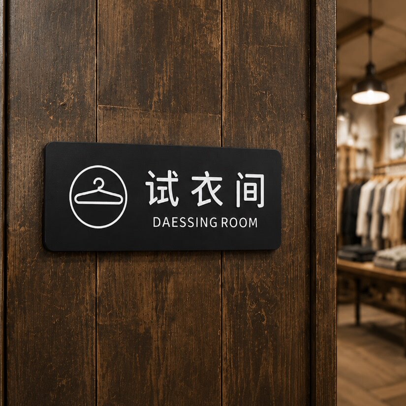 试衣间温馨提示牌墙贴