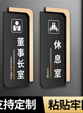 亚克力门牌定制公司总经理科室办公室部门会议室楼层指示牌立体数字提示牌教室仓库挂牌高级感创意标识牌定做