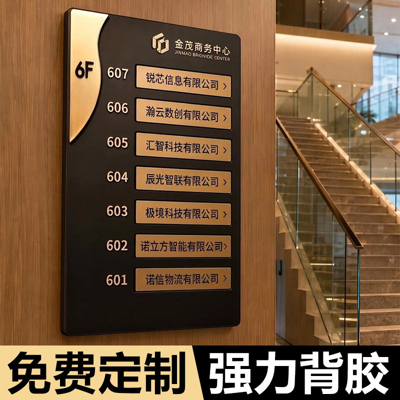 亚克力楼层索引牌楼宇酒店商场会所电梯楼层楼道指示牌定制公司写字楼办公室指引牌宾馆大厅大堂房间号导向牌