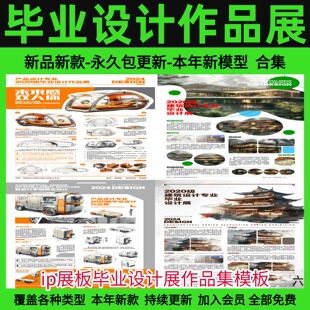 ip展板毕业形象展作品集模板文创包装展板产品psd素材ai人物设计