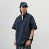 NUMBERSALT盐号24SS夏季 休闲拉链百搭上衣日系复古宽松POLO衫 男女