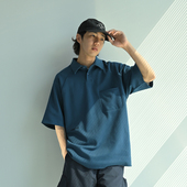 NUMBERSALT25SS日系复古宽松短袖 休闲上衣 T恤纯色刺绣抗皱Polo衫