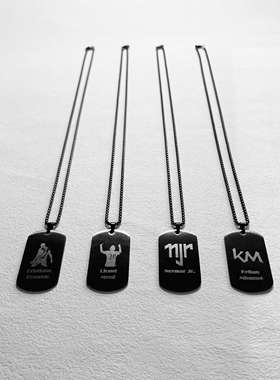 黑色钛钢军牌项链｜C罗 梅西 阿森纳 切尔西 球队周边 球迷专属