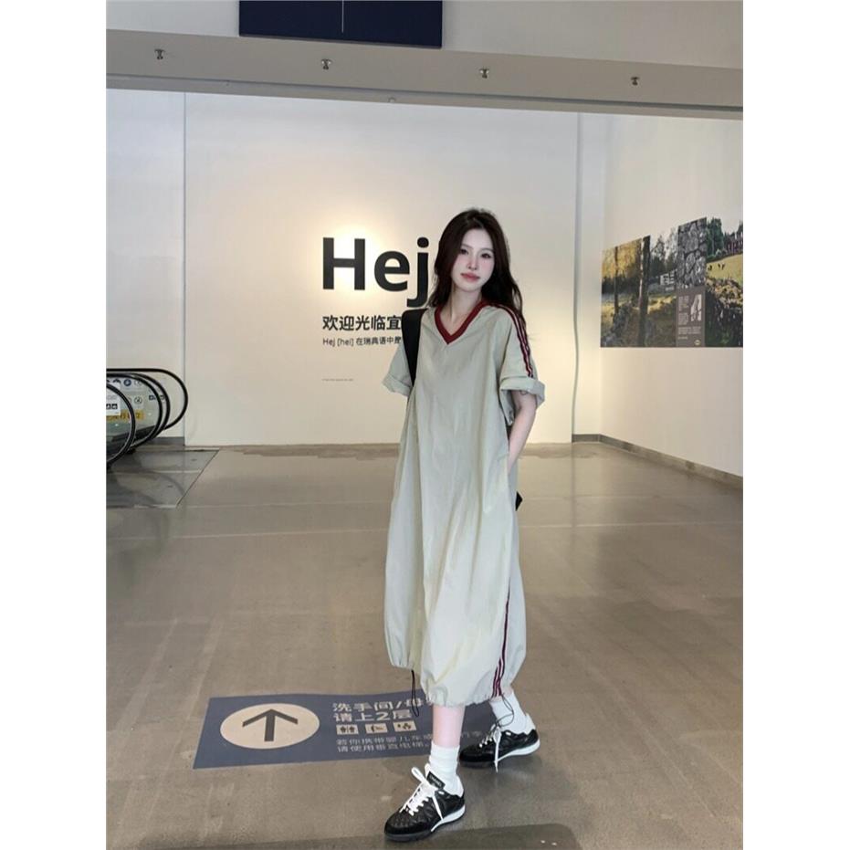 美式复古撞色杠条领速干