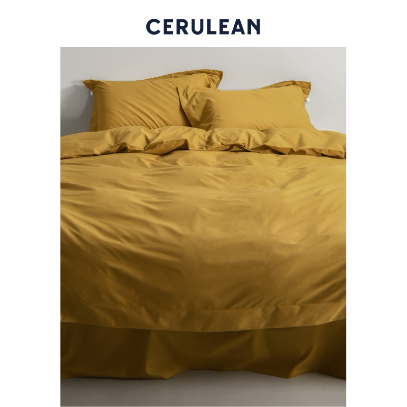 cerulean 府绸天然亲肤60支100%长绒棉床单笠床上四件套纯棉全棉