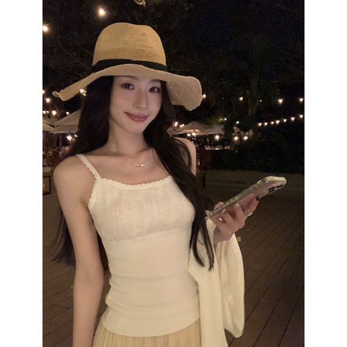 pusumede蕾丝吊带背心纯欲上衣女