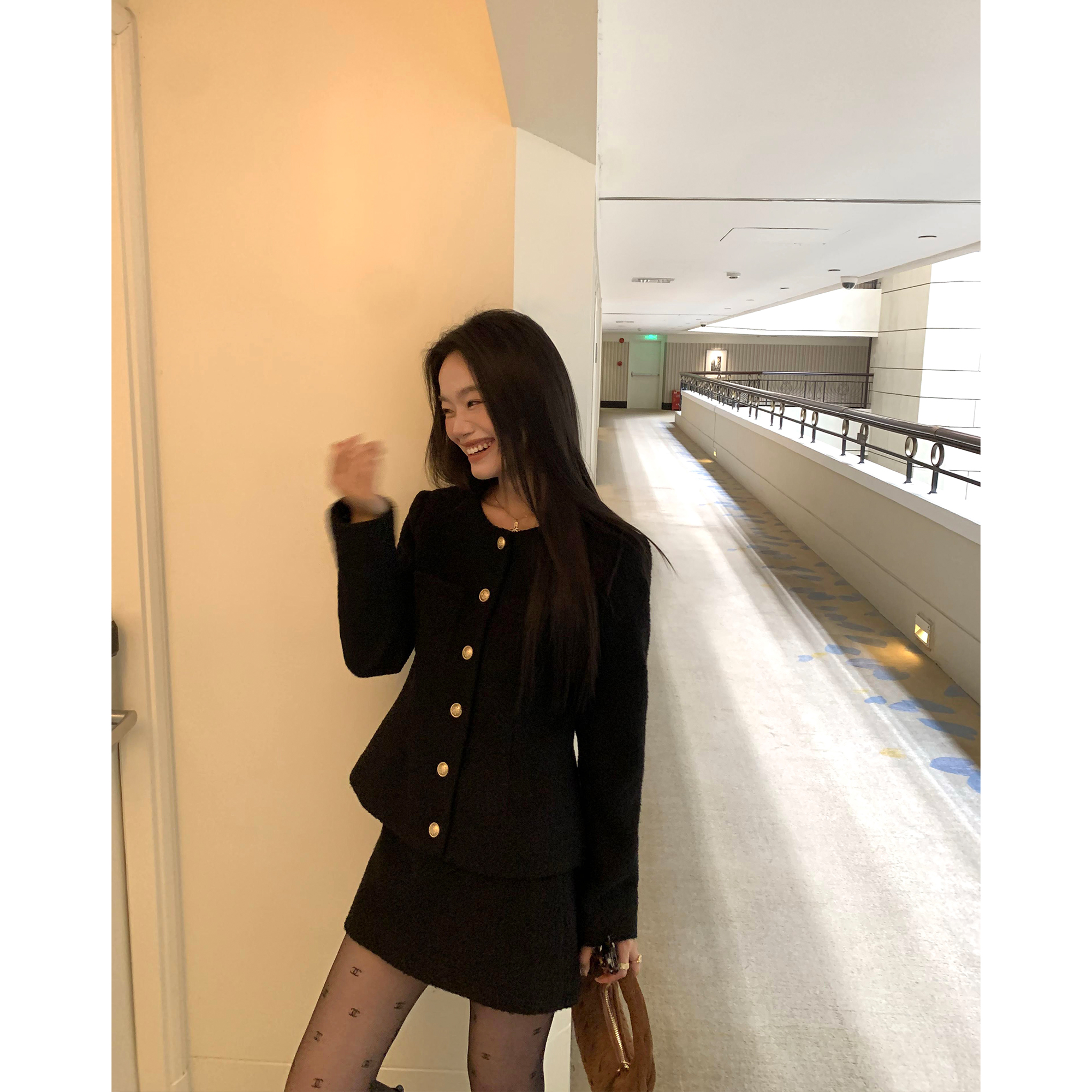 miu系都市小香风外套包臀短裙