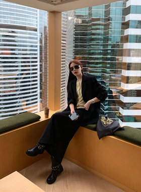 pusumede 步履生风 高级感西装套装女西服外套/抹胸/半裙/休闲裤