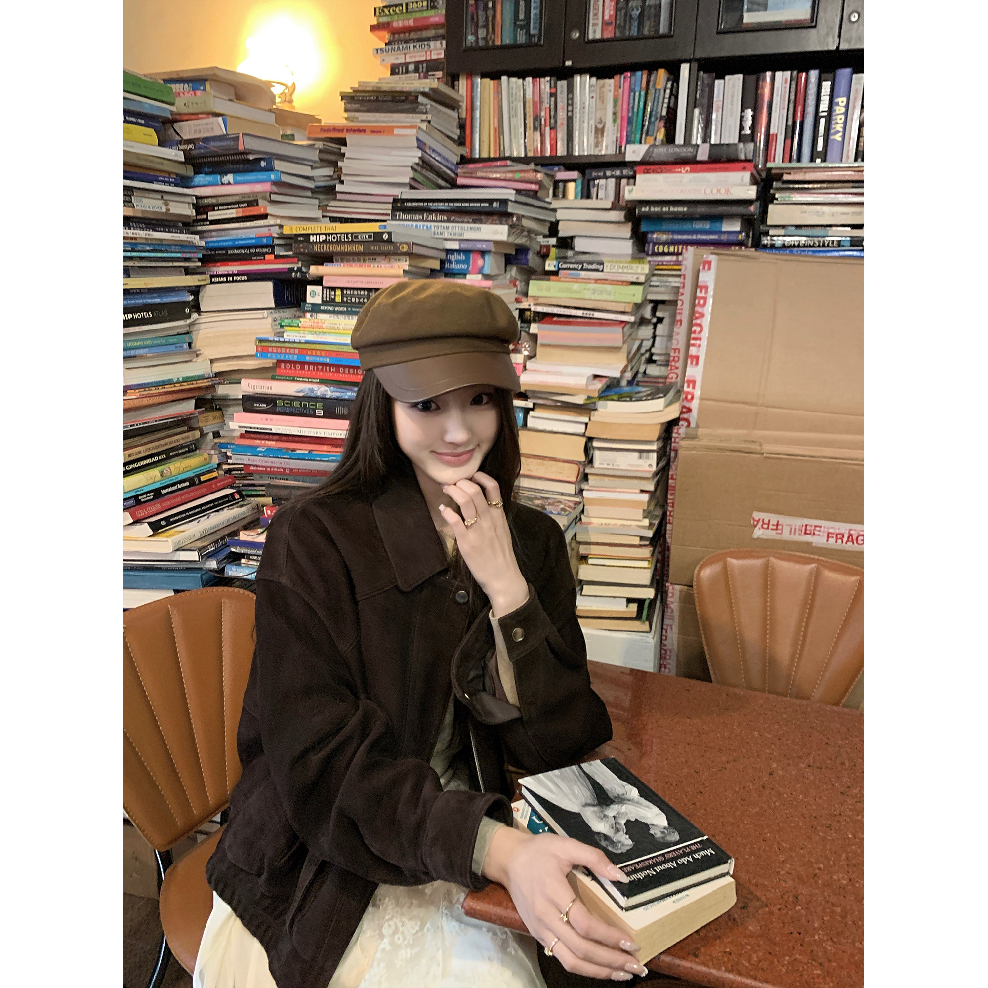 pusumede 城市游踪 南非进口羊皮革夹克女气质复古酷飒皮衣外套,女装/女士精品,皮衣,淘宝优惠券,粉丝福利购,淘宝优惠卷