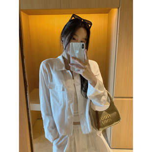 翻领正肩夹克女莱赛尔休闲防晒轻薄外套 经典 pusumede 雅致边际