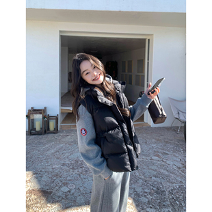 pusumede 日常偏爱 90白鸭绒羽绒马甲女气质轻盈保暖无袖叠穿外套