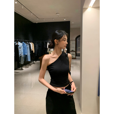 辣妹斜肩吊带背心女外穿