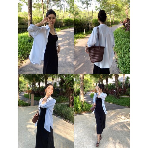 莱赛尔亚麻防晒衬衫女夏款开衫