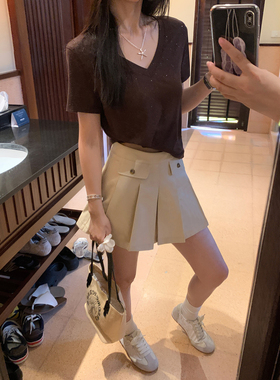 pusumede 【现货7折】出圈学院风! 减龄半身裙百褶裙小个子短裙