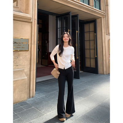 经典时尚微喇裤休闲裤