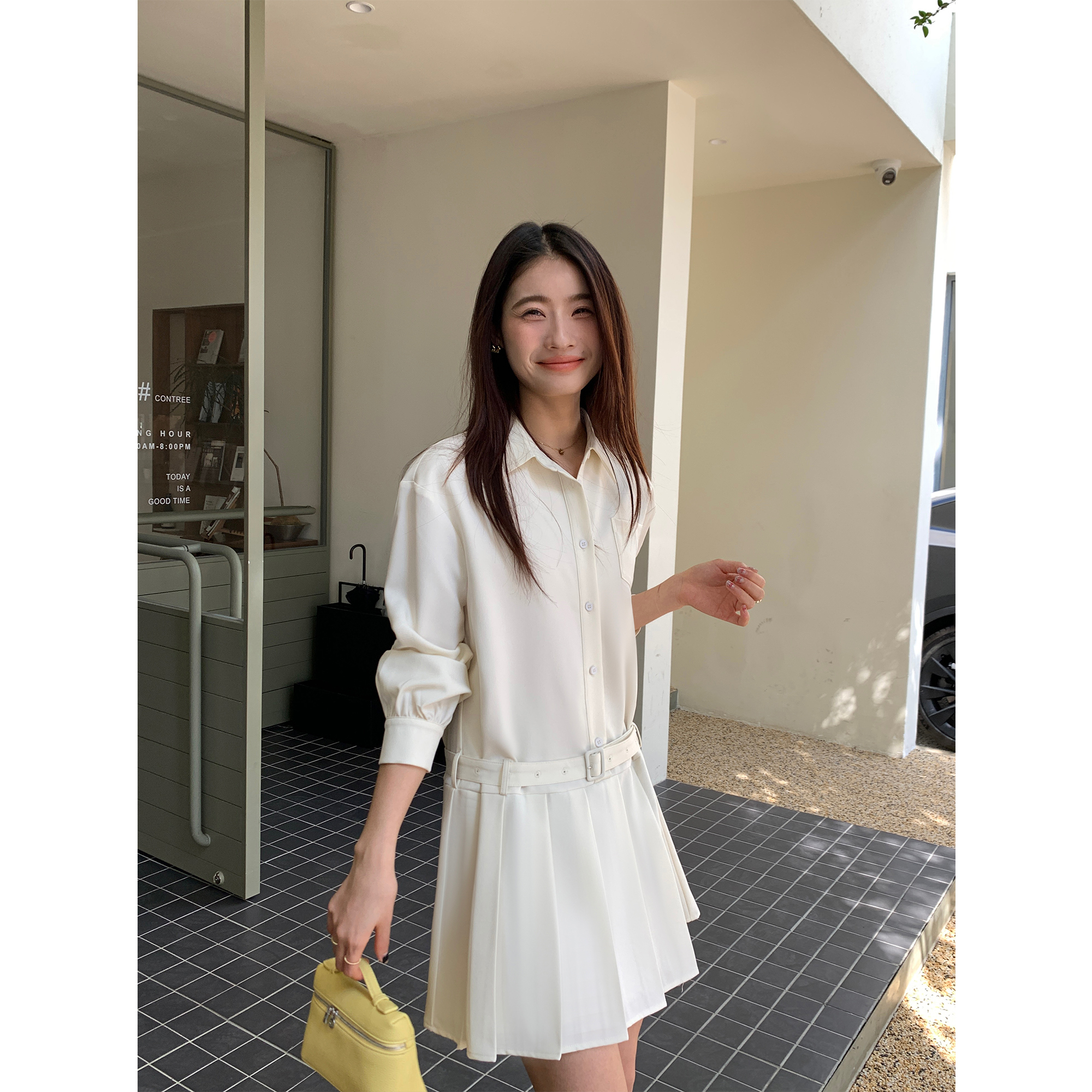 休闲宽松衬衫连衣裙女