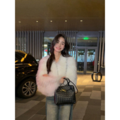 pusumede 现货7折 白貉毛皮草气质毛毛外套女保暖毛茸茸大衣