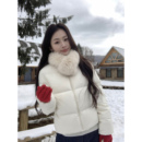 pusumede 90白鸭绒立领羽绒服女松弛感休闲保暖外套 贝果风羽绒