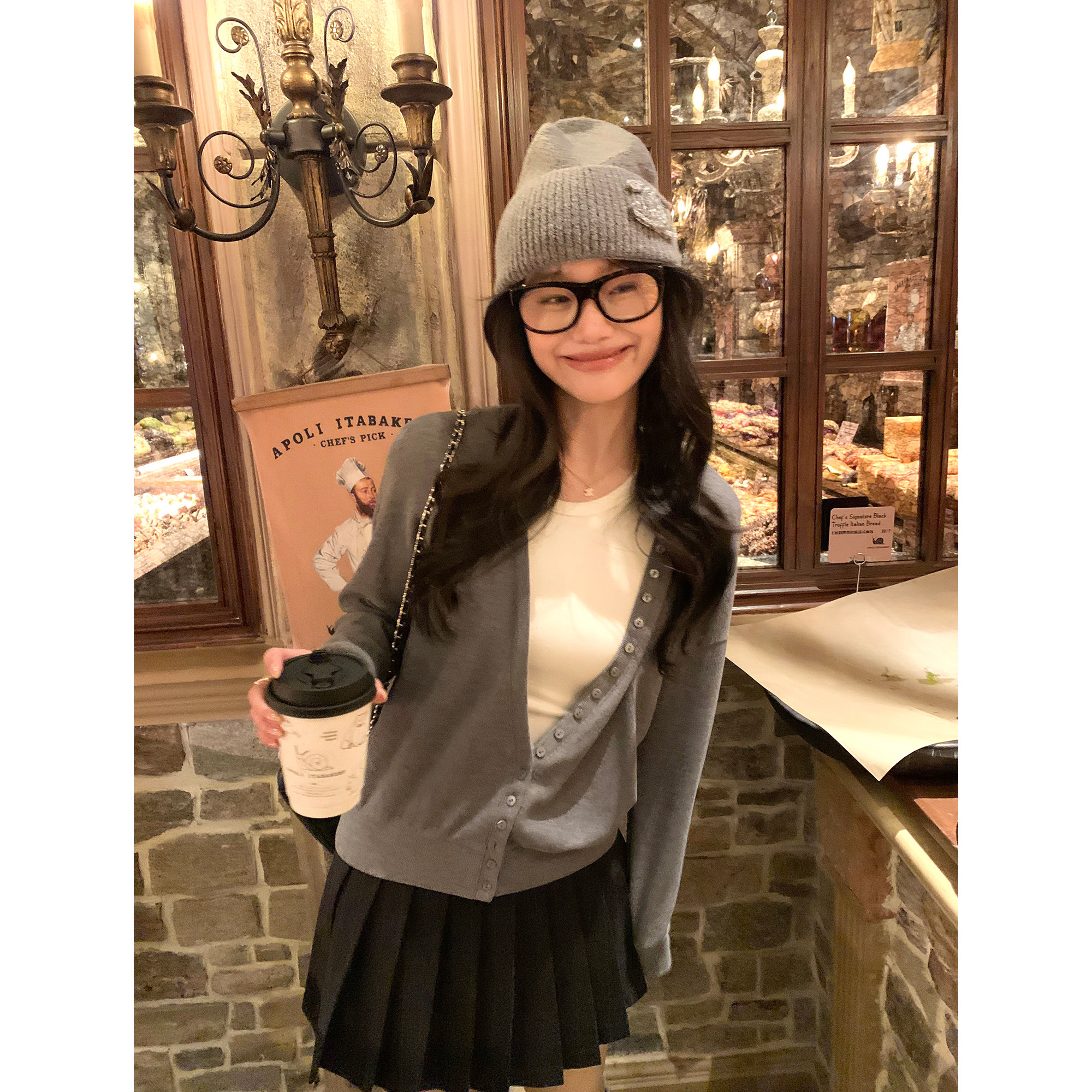 pusumede慵懒随行 松弛感V领开衫外套女修身内搭无袖背心吊带套装,女装/女士精品,毛针织衫,淘宝优惠券,粉丝福利购,淘宝优惠卷