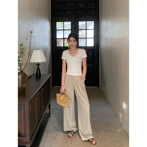 宽松休闲女阔腿休闲裤