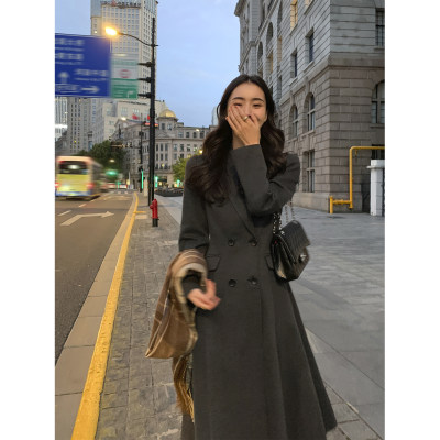 赫本风毛呢外套女高级感呢子大衣