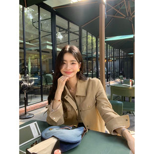 廓形翻领夹克女秋冬全棉休闲保暖长袖 美式 外套 街区故事 pusumede