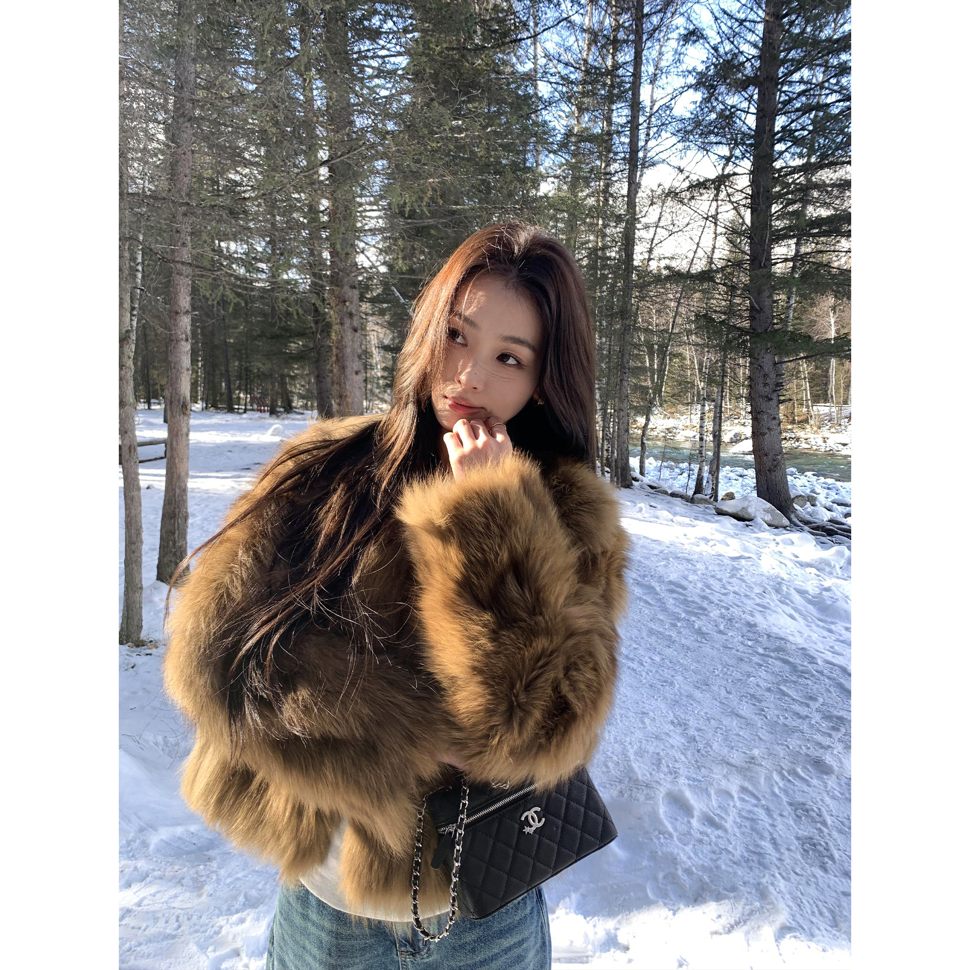 pusumede 星空琥珀 高级感狐狸毛皮草外套女气质软糯保暖短款大衣,女装/女士精品,皮草,淘宝优惠券,粉丝福利购,淘宝优惠卷