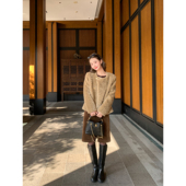 pusumede 轻雅风韵 高级感环保仿皮草女蓬松软糯双排扣毛毛外套