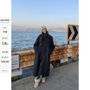 毛呢大衣 绵羊毛双面呢外套女通勤气质中长款 pusumede 布鲁斯之夜