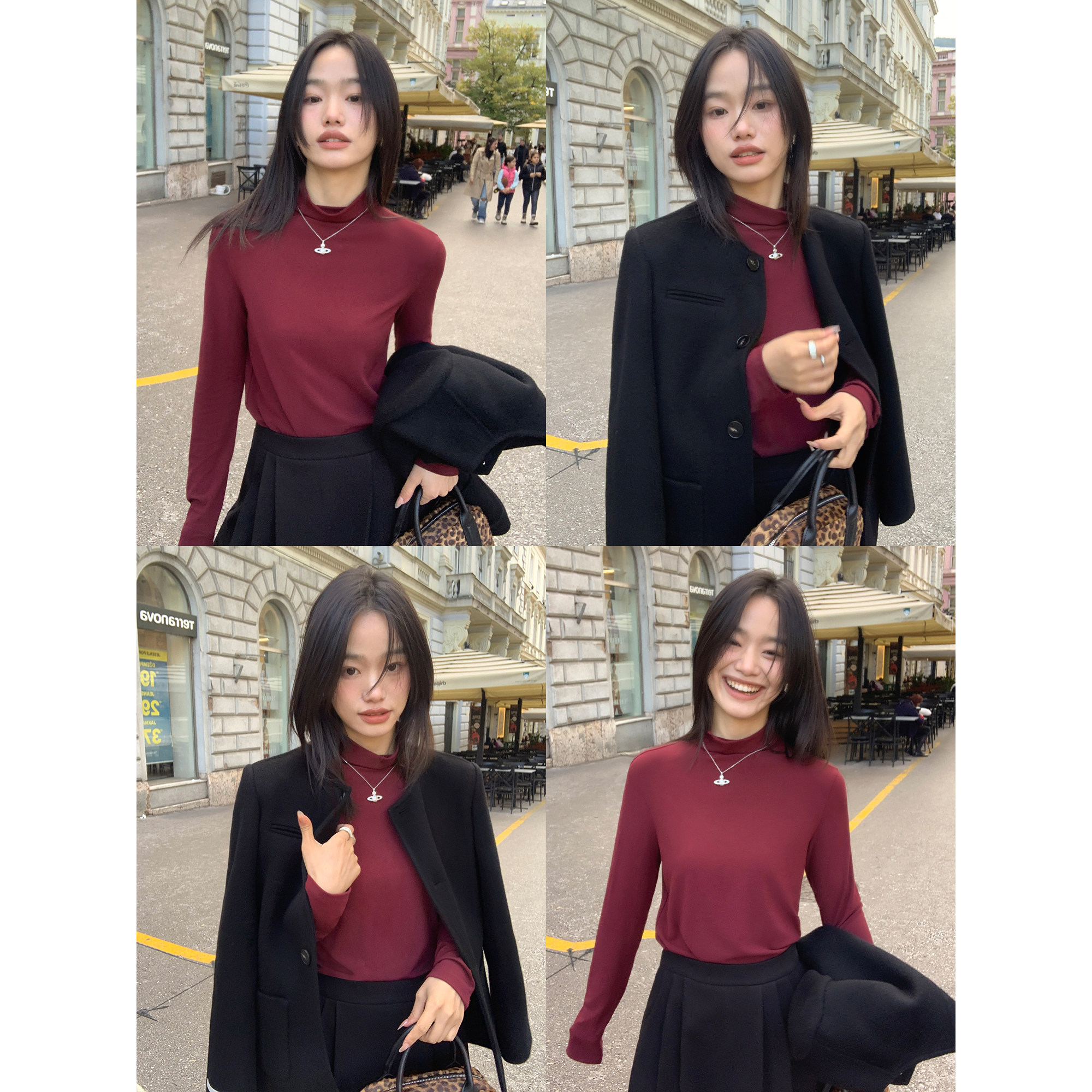 pusumede【现货6折】半高领针织打底衫女长袖t恤修身显瘦内搭上衣,女装/女士精品,T恤,淘宝优惠券,粉丝福利购,淘宝优惠卷