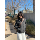 保暖短款 灰色立领羊毛呢子外套女修身 毛呢上衣 利落姿态 pusumede