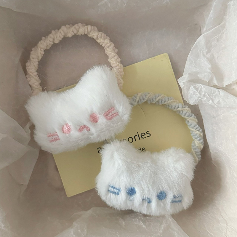 卡通萌宠发圈马尾发绳发饰日系可爱毛绒绒皮筋百搭发饰皮筋