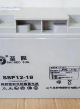 圣阳蓄电池12V18AH铅酸免维护SSP12-18消防门禁UPS直流屏发电厂