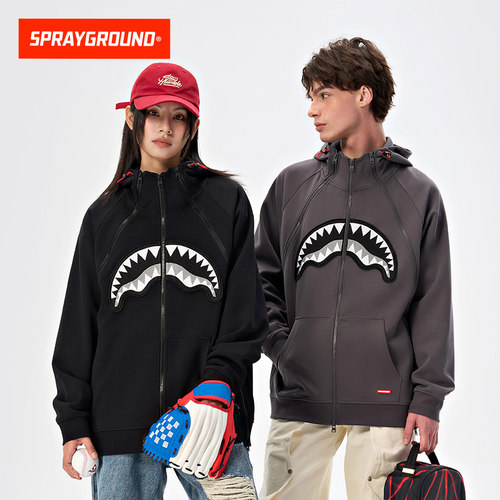 SprayGround鲨鱼嘴开衫连帽卫衣