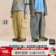 口袋裤 woobaby儿童C型工装 新弹力格纹运动休闲裤 男女童秋季 子 裤