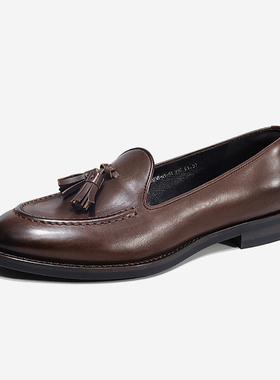 2025秋季新款英伦风气质休闲女圆头女单鞋23C203B-01