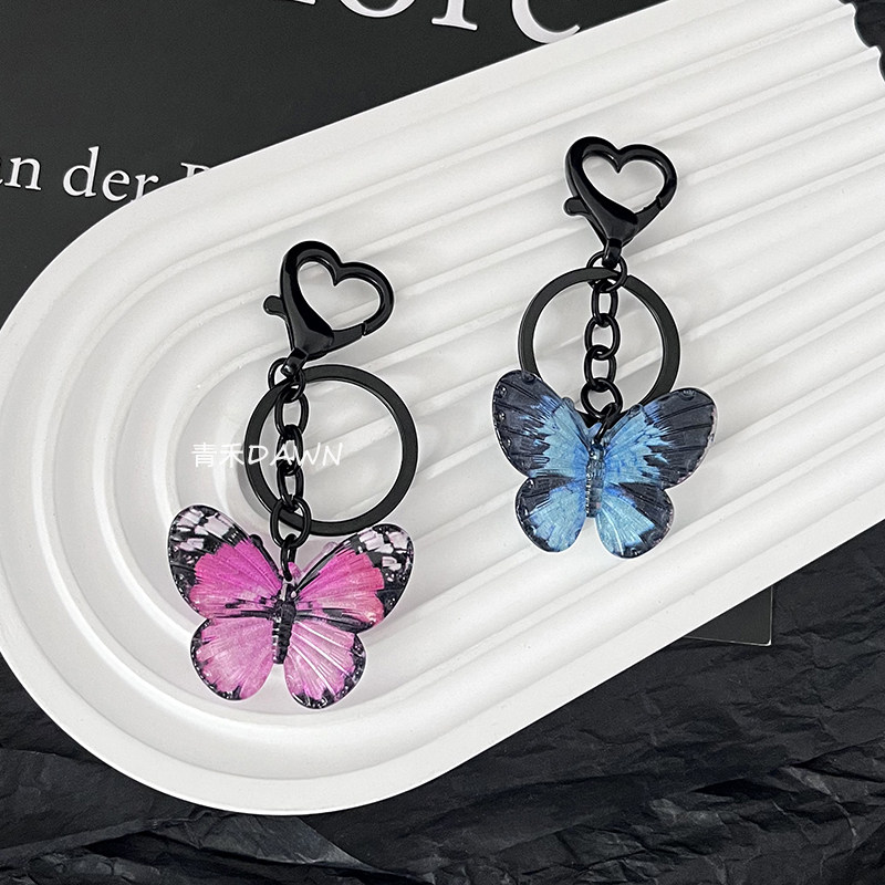 高级感个性暗黑甜酷辣妹蝴蝶钥匙扣ins风小众耳机壳手机包包挂件,节庆用品/礼品,钥匙扣,淘宝优惠券,粉丝福利购,淘宝优惠卷