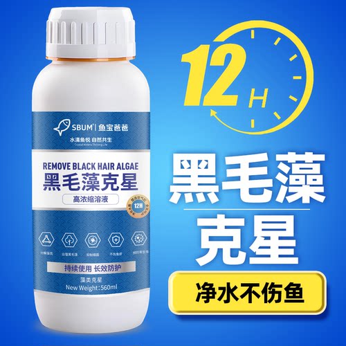 鱼缸除黑毛藻去除剂不伤鱼虾