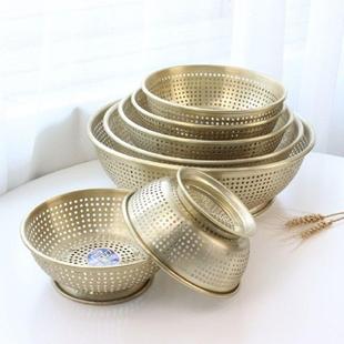 韩国原装进口蒸屉蔬菜水果控水沥水篮子加热多功能小金盆金色蒸格