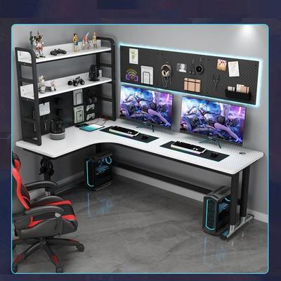 l型电脑桌转角电脑台式家用碳纤维双人书桌卧室办公电竞游戏桌