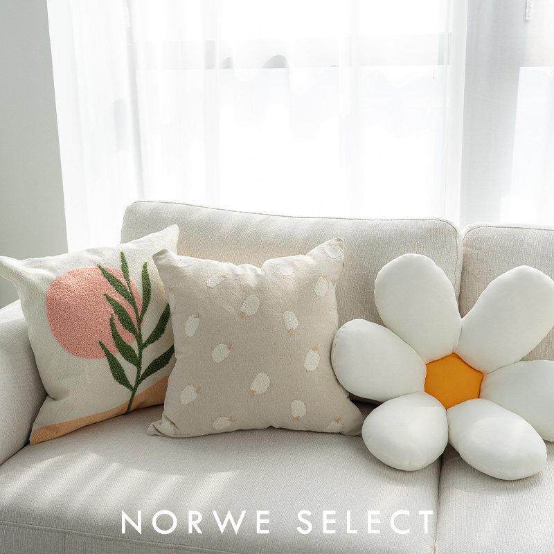 抱枕花组合棉麻刺绣枕套午睡飘窗坐垫靠垫家居客厅沙发靠枕床头