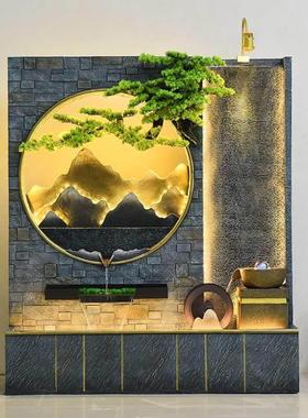 水幕墙假山流水喷泉办公室内外屏景观摆件风庭院鱼缸玄关公司装饰