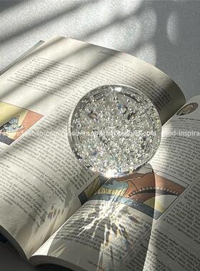 极简艺术气泡玻璃水晶球家居摆件饰品道具圆形轻奢简约