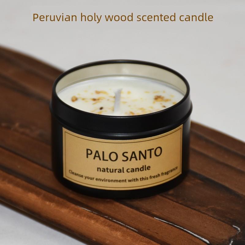 秘鲁圣木蜡烛进口草本手工白鼠尾草蜡烛50克室内香薰蜡烛室内香氛