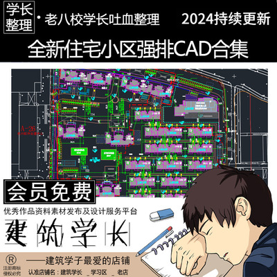 全新住宅小区强排总图CAD合集 高层洋房别墅叠拼复式跃层叠墅公寓